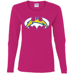 We Are The Los Angeles Chargers Batman Nfl Mashup Women Long Sleeve Shirt Women Long Sleeve Shirt - parenttees