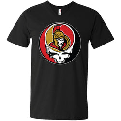 Ottawa Senators Grateful Dead Steal Your Face Hockey Nhl Shirts Men V-Neck T-Shirt