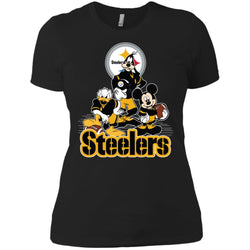 Mickey Mouse Pittsburgh Steelers American Football Nfl Sports Shirt Women Cotton T-Shirt