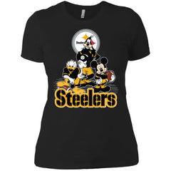 Mickey Mouse Pittsburgh Steelers American Football Nfl Sports Shirt Women Cotton T-Shirt Women Cotton T-Shirt - parenttees