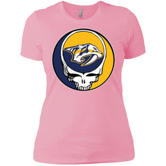 Nashville Predators Grateful Dead Steal Your Face Hockey Nhl Shirts Women Cotton T-Shirt Women Cotton T-Shirt - parenttees