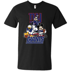 Mickey Mouse New York Giants American Football Nfl Sports Shirt Men V-Neck T-Shirt