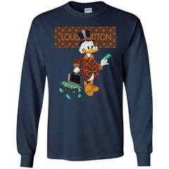 Louis Vuitton Donald Duck T-shirt Men Long Sleeve Shirt Men Long Sleeve Shirt - parenttees