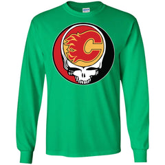 Calgary Flames Grateful Dead Steal Your Face Hockey Nhl Shirts Men Long Sleeve Shirt Men Long Sleeve Shirt - parenttees