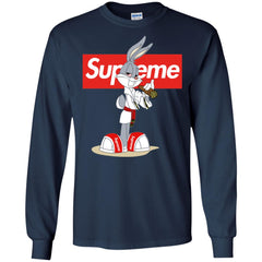 Supreme Rabbit Smoking T-shirt Men Long Sleeve Shirt Men Long Sleeve Shirt - parenttees