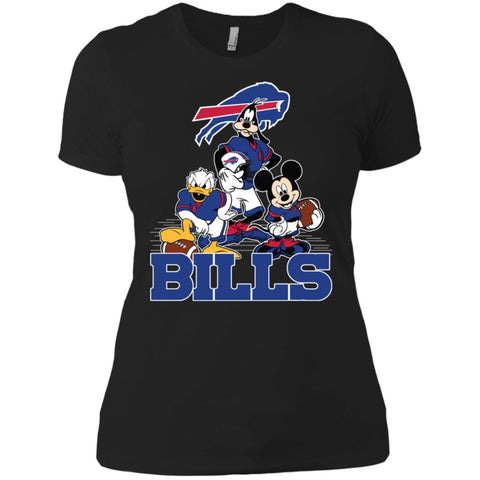 Mickey Mouse Buffalo Bills American Football Nfl Sports Shirt Women Cotton T-Shirt Black / X-Small Women Cotton T-Shirt - parenttees