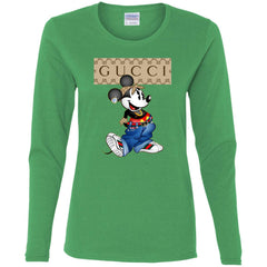 Gucci Mickey Mouse Trending T-Shirt Women Long Sleeve Shirt T-Shirts - parenttees