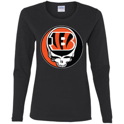 Cincinnati Bengals Grateful Dead Steal Your Face Football Nfl Shirts Women Long Sleeve Shirt