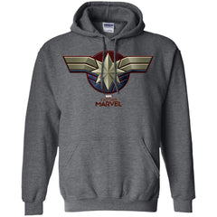 Marvel Captain Marvel Movie Chest Symbol Pullover Hoodie Sweatshirt Pullover Hoodie Sweatshirt - parenttees