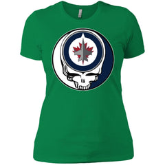 Winnipeg Jets Grateful Dead Steal Your Face Hockey Nhl Shirts Women Cotton T-Shirt Women Cotton T-Shirt - parenttees