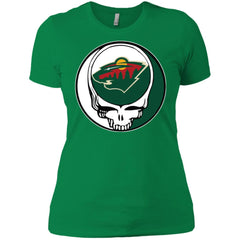 Minnesota Wild Grateful Dead Steal Your Face Hockey Nhl Shirts Women Cotton T-Shirt Women Cotton T-Shirt - parenttees