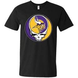 Minnesota Vikings Grateful Dead Steal Your Face Football Nfl Shirts Men V-Neck T-Shirt