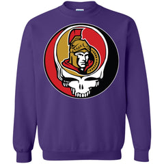 Ottawa Senators Grateful Dead Steal Your Face Hockey Nhl Shirts Crewneck Pullover Sweatshirt Crewneck Pullover Sweatshirt - parenttees