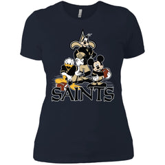 Mickey Mouse New Orleans Saints American Football Nfl Sports Shirt Women Cotton T-Shirt Women Cotton T-Shirt - parenttees