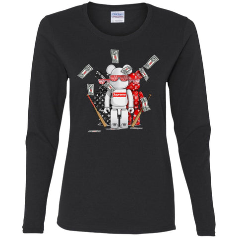 Supreme Lego Robot T-shirt Women Long Sleeve Shirt Black / S Women Long Sleeve Shirt - parenttees