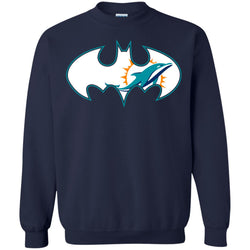 We Are The Miami Dolphins Batman Nfl Mashup Crewneck Pullover Sweatshirt