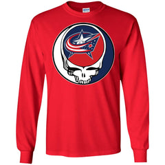 Columbus Blue Grateful Dead Steal Your Face Hockey Nhl Shirts Men Long Sleeve Shirt Men Long Sleeve Shirt - parenttees