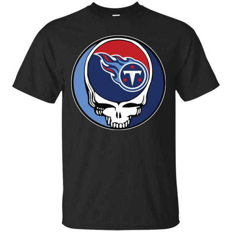 Tennessee Titans Grateful Dead Steal Your Face Football Nfl Shirts Men Cotton T-Shirt Black / S Men Cotton T-Shirt - parenttees