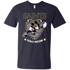 Nfl – New Orleans Saints Totally Awesome Mickey Mouse Super Bowl 2019 Football Men V-Neck T-Shirt Men V-Neck T-Shirt - parenttees