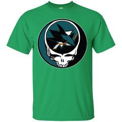 San Jose Sharks Grateful Dead Steal Your Face Hockey Nhl Shirts Men Cotton T-Shirt Men Cotton T-Shirt - parenttees