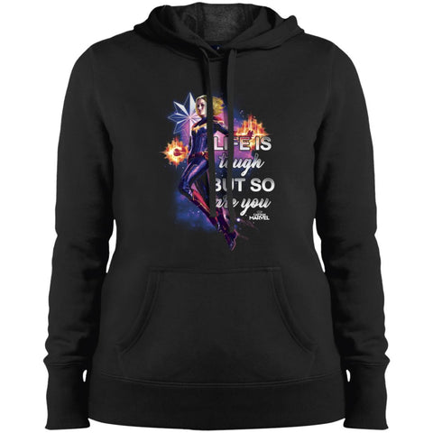 Captain Marvel Inspirational Quote Flight Women Hooded Sweatshirt Black / X-Small Women Hooded Sweatshirt - parenttees