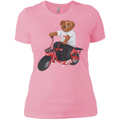 Supreme Bear Moto T-shirt Women Cotton T-Shirt Women Cotton T-Shirt - parenttees