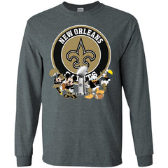 Nfl – New Orleans Saints Super Bowl 2019 Mickey Mouse Minnie Mouse Donald Duck Daisy Duck Football Men Long Sleeve Shirt Men Long Sleeve Shirt - parenttees