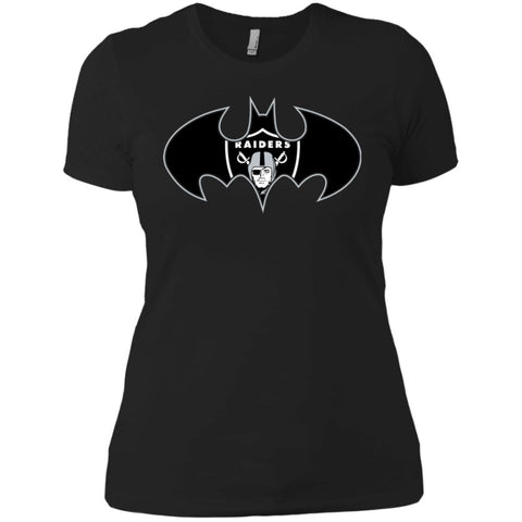 We Are The Oakland Raiders Batman Nfl Mashup Women Cotton T-Shirt Black / X-Small Women Cotton T-Shirt - parenttees