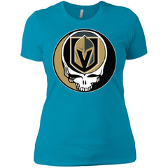 Vegas Golden Knights Grateful Dead Steal Your Face Hockey Nhl Shirts Women Cotton T-Shirt Women Cotton T-Shirt - parenttees