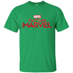 Marvel Captain Marvel Movie Logo Red Men Cotton T-Shirt Men Cotton T-Shirt - parenttees