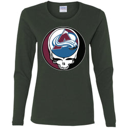 Colorado Avalanche Grateful Dead Steal Your Face Hockey Nhl Shirts Women Long Sleeve Shirt