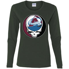 Colorado Avalanche Grateful Dead Steal Your Face Hockey Nhl Shirts Women Long Sleeve Shirt Women Long Sleeve Shirt - parenttees