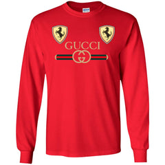 Best Gucci Ferrari New T-shirt Men Long Sleeve Shirt Men Long Sleeve Shirt - parenttees