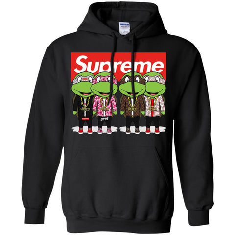 Supreme Turtle T-shirt Pullover Hoodie Sweatshirt Black / S Pullover Hoodie Sweatshirt - parenttees