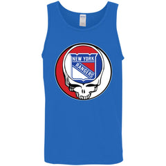 New York Rangers Grateful Dead Steal Your Face Hockey Nhl Shirts Men Cotton Tank Men Cotton Tank - parenttees