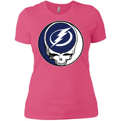 Tampa Bay Lightning Grateful Dead Steal Your Face Hockey Nhl Shirts Women Cotton T-Shirt Women Cotton T-Shirt - parenttees