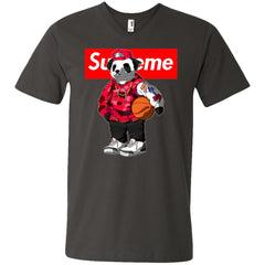 Supreme Bear Basketball T-shirt Men V-Neck T-Shirt Men V-Neck T-Shirt - parenttees