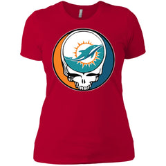 Miami Dolphins Grateful Dead Steal Your Face Football Nfl Shirts Women Cotton T-Shirt Women Cotton T-Shirt - parenttees