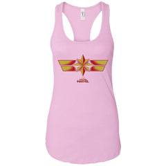 Marvel Captain Marvel Retro Red Yellow Logo Women Tank Top Women Tank Top - parenttees