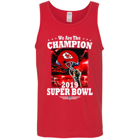 Nfl – Kansas City Chiefs We Are The Champion 2019 Super Bowl Football Men Cotton Tank Red / X-Small Men Cotton Tank - parenttees