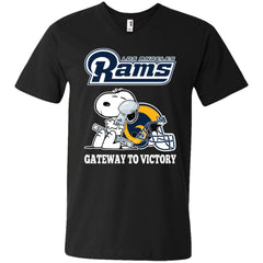 Los Angeles Rams Gateway To Victory Super Bowl 2019 Snoopy Football Nfl Men V-Neck T-Shirt Men V-Neck T-Shirt - parenttees