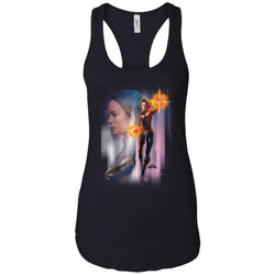 Captain Marvel Flying Space Portrait Women Tank Top