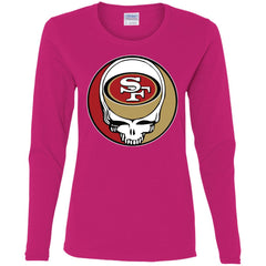 San Francisco 49ers Grateful Dead Steal Your Face Football Nfl Shirts Women Long Sleeve Shirt Women Long Sleeve Shirt - parenttees