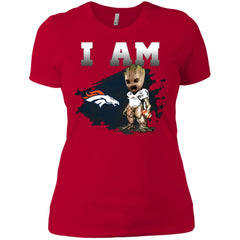 Nfl Denver Broncos I Am Groot T-shirt Women Cotton T-Shirt Women Cotton T-Shirt - parenttees