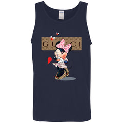 Couple Gucci Minnie Tshirt Valentine's Day Men Cotton Tank Men Cotton Tank - parenttees