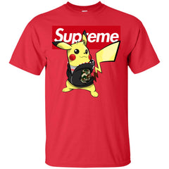 Supreme Pikachu T-shirt Men Cotton T-Shirt Men Cotton T-Shirt - parenttees