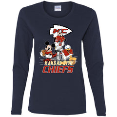 Nfl – Kansas City Chiefs Donald Duck Goofy Mickey Mouse Super Bowl 2019 Football Women Long Sleeve Shirt Women Long Sleeve Shirt - parenttees