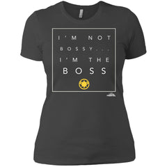 Captain Marvel Not Bossy I'm The Boss Women Cotton T-Shirt Women Cotton T-Shirt - parenttees