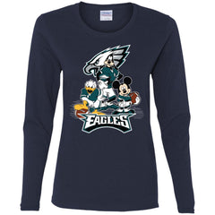 Mickey Mouse Philadelphia Eagle American Football Nfl Sports Shirt Women Long Sleeve Shirt Women Long Sleeve Shirt - parenttees