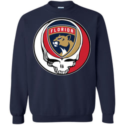 Florida Panthers Grateful Dead Steal Your Face Hockey Nhl Shirts Crewneck Pullover Sweatshirt